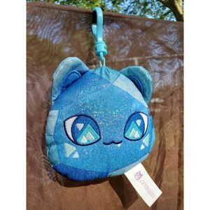 Aphmau MeeMeows Mystery Clip On Plush Litter 4 Sapphire Cat Keychain 6"